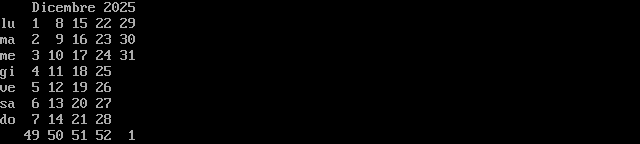 calendario minimale PNG 2025-12