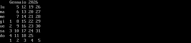 calendario minimale PNG 2026-01